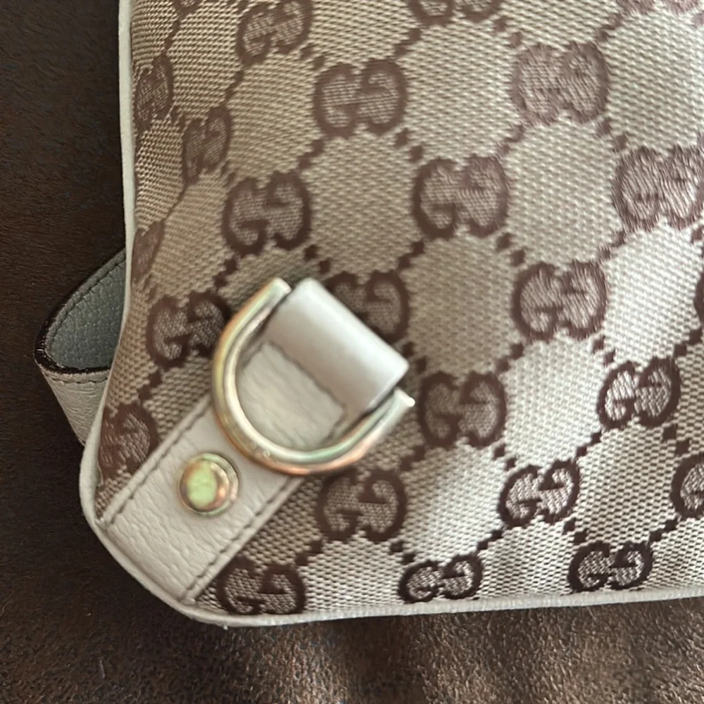 Authentic GUCCI Abbey Guccissima Canvas GG Shoulder Tote Bag - Picture 5 of 16